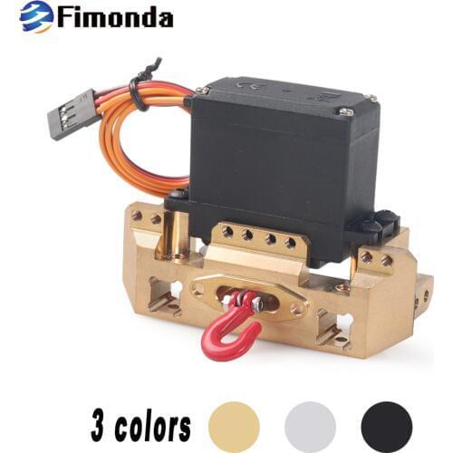 TRX-4 CNC Aluminum Multifunctional Front Bumper Mount Servo Winch Brass Mount Upgrade Parts for 1/10 RC Crawler Traxxas TRX4 Cou