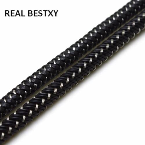 REAL BESTXY 1m/lot Leather Cord Round rubber/plastic steel String leather cord For DIY Necklace Bracelet Jewelry Cord Dia 6mm
