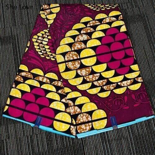 Chzimade 3Yard Nigerian 100% Cotton Batik Fabric Ankara African Lantern Printed Wax Fabric For Dress Making Craft