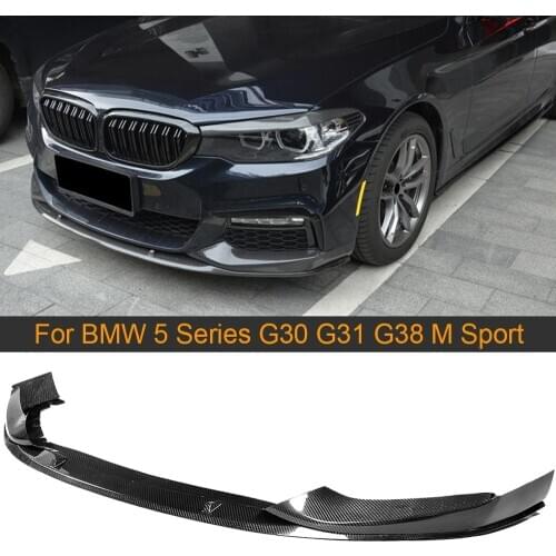Carbon Fiber Front Bumper Lip Spoiler Splitters Apron for BMW 5 series G30 G31 G38 M-Sport Bumper 2017-2020 Front Lip Splitters