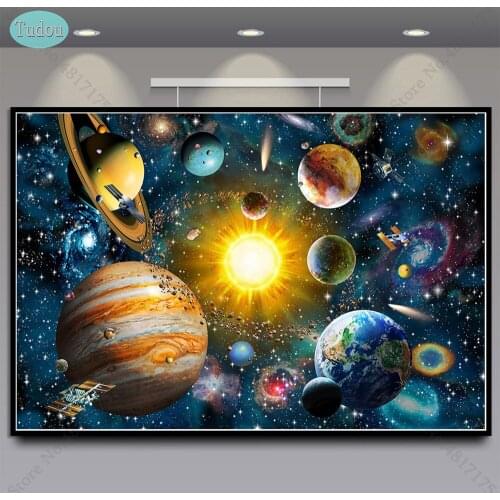 Planets Solar System Galaxy Universe Posters And Prints Canvas Painting HD Wall Pictures Classic Poster Home Decorative