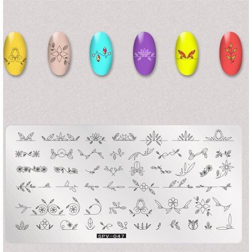 10pc/set Nail Stamping Plates Flower Maple Leaf Flying Butterfly Nail Template Stamp Image Manicure Stamp Plate DIY Nail Design