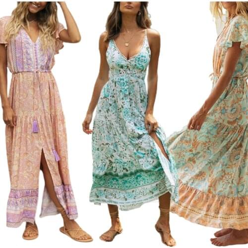 Fashion Womens Sexy Short Sleeve/Sleeveless Dress, Casual Loose Printing Skirt, V-neck High Waist One-piece 2021