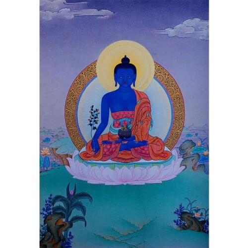 Full Square DIY 5D Diamond Painting Medicine Buddha Cross Stitch Diamond Embroidery Needlework Round Drill Home Decor