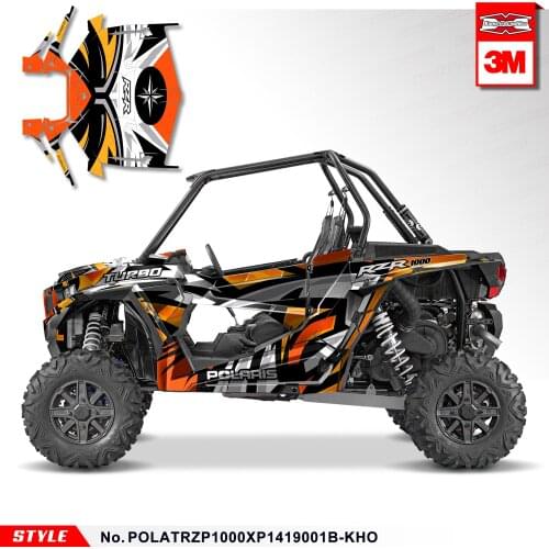 HUMAART Custom Graphics UTV Sticker Kit Complete Wraps for Polaris TURBO RZR XP 1000 2014 2015 2016 2017 2018 2019