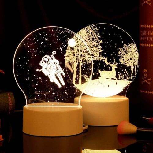 20/30pcs/set Clear Acrylic Led Table Place Cards Light Base Light Card Creative LED Light Base DIY Acrylic Light Card 5 Styles