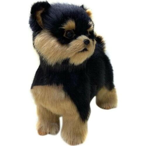 Realistic Yorkie Dog Plush Simulation Cat Dog Toys Puppy Lifelike Stuffed Companion Toy Pet Dog for Children Christmas Gift