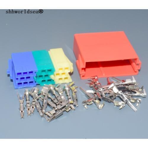 Shhworldsea 20 pin Universal ISO Radio Socket ISO Adapter Connector Car Radio Connectors Wiring Plug for VW for Audi Skoda