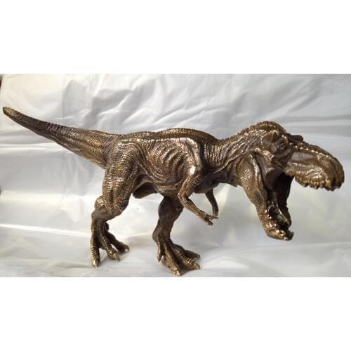 The gift of a fine bronze coffee Wild Animal Dinosaur Statue of ancient China