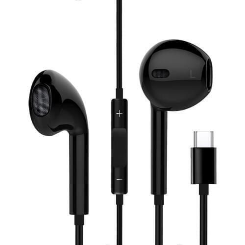 Type-C Interface Earphones Wired Control With Microphone