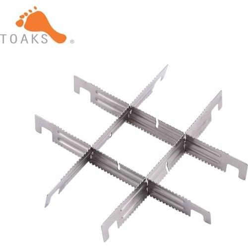 Toaks Titanium Wood Stove Cross Stand Mini Ultralight Portable Wood Stove Cross Bars Rack for Hiking Climbing Picnic BAR-02
