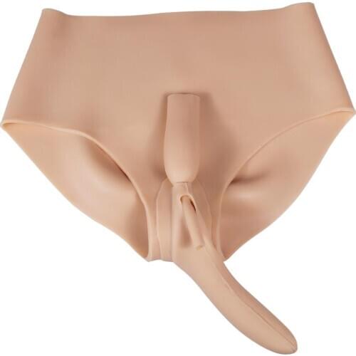 Silicone Fake Vagina Underwear Panties Men Penetratable Vagina Boxer Briefs for Crossdresser Transgender Shemale Gaff Soft Tits