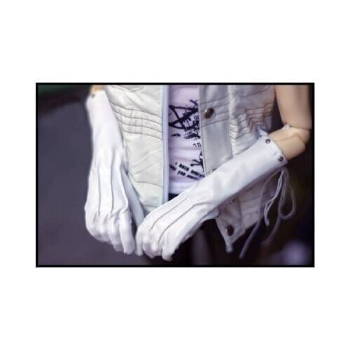 [wamami] White Long Leather Gloves King Size SD17 BJD Dollfie