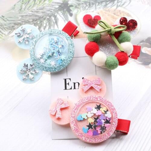 Mickey Diy Baby Girls Hair Clips Star Minnie fLower Bow Hairpins Kids Phone Embellishments Craft Kawaii Decoration Accessories