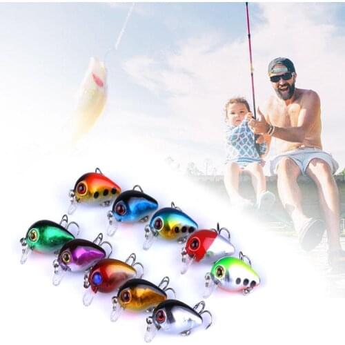 1PCS Little Fat Luya Baits 3cm/1.5g Luya Bionics Baits Mini Crankbaits Fishing Sinking Wobbler