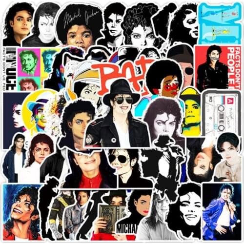10/30/50Pcs/Set Michael Jackson Graffiti Waterproof Skateboard Travel Suitcase Phone Laptop Luggage Stickers Cute Kids Girl