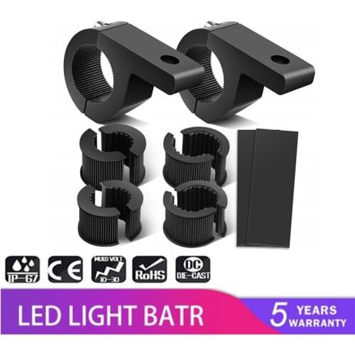 2/4/6/8 LED Light Bar Horizontal Clamp Mounting Bracket Kit Fit on 1" 1.5" 1.75" Bull Bars Mount Roof Rack for ATV UTV Truck