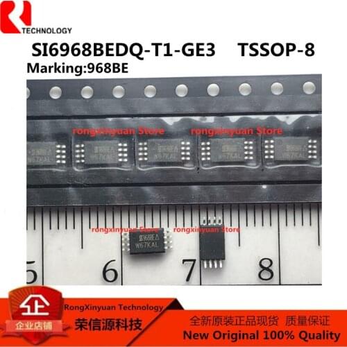20pcs SI6968BEDQ-T1-GE3 SI6968BEDQ-T1-E3 968BE TSSOP-8 SI6968BEDQ SI6968BE 20V Dual N-Channel 2.5-V MOSFET Common Drain 100% New