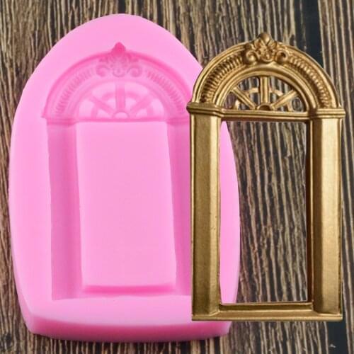 3D Sugar Craft Door Silicone Mold Polymer Clay Molds Cake Decorating Tools Kitchen Baking Chocolate Fondant Candy Moulds
