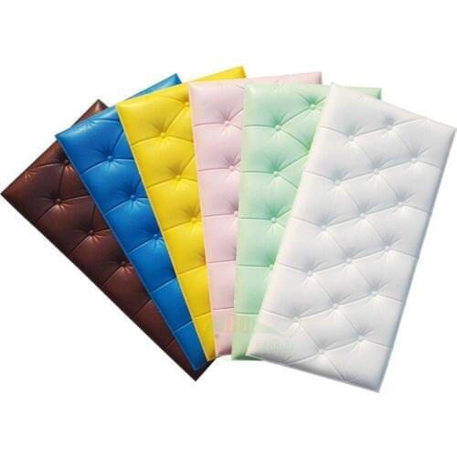 3D Three-dimensional Wall Stickers Self-adhesive Thicken Tatami Anti-collision Wall Mat Childrens Bedroom Bed Soft Cushion