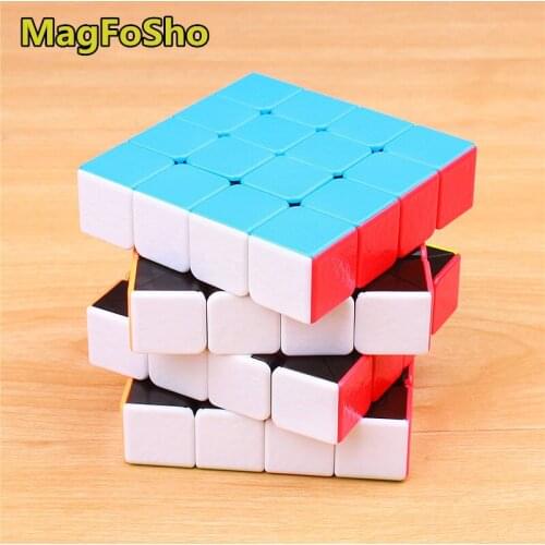4x4x4 MagFoSho magic cube sticker less speed cube professional shengshou 4 layer cube puzzles for adults antistress toy