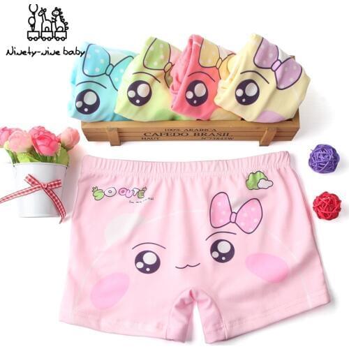 5pcs/lot Kids Panties Girls Underwear childs boxer underwear soft lovely cartoon panties Children clothing Baby Girl Underwear