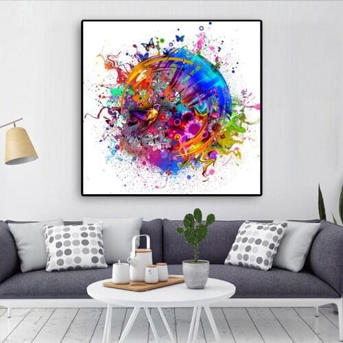 Abstract Wall Art Posters Graffiti Colorful Parrots Butterfly Canvas Paintings For Living Room Home Decorative Picture Cuadros