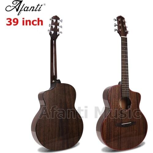 Afanti Music high quality 39 inch Mahogany top / Mahogany Back & Sides Acoustic guitar (WY-073-39)