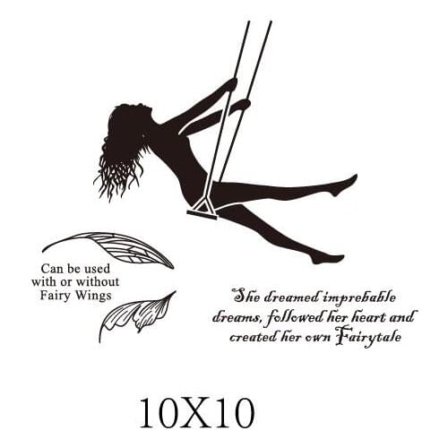 Angel Swing Transparent Clear Silicone Stamp/Seal for DIY scrapbooking/photo album Decorative clear stamp B0007