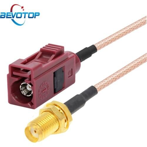 BEVOTOP Fakra D Female Jack to SMA Female Jack GSM Antenna Adapter Extension Cable RG316 Pigtail RF Coaxial Jumper Cord