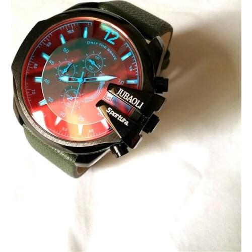 Brand Luxury Chronograph Watches Men Waterproof Sports Military Quartz Male Wrist Watch Green Strap Clock relogio masculino