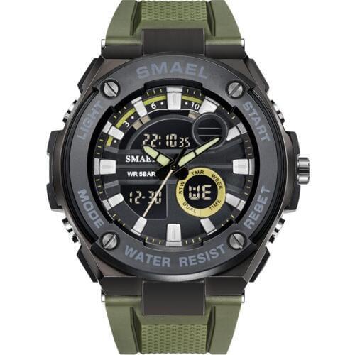 New 2020 Smael S Shock Military Watch Men Sports Watches LED Quartz Watch Digtial Dual Time Men Clock 1625 reloj de hombre