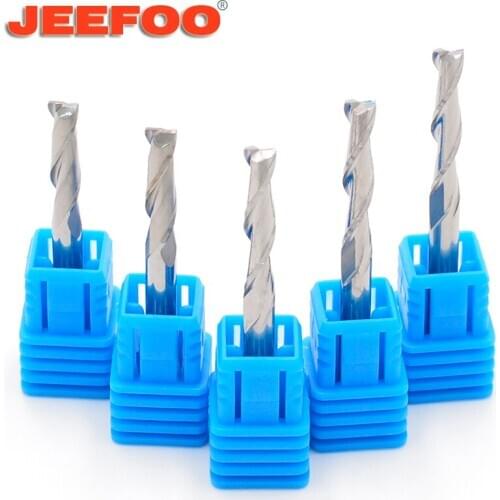 Two Flute Carbide End Mill Dia 4mm 5mm Solid Spiral Woodwork CNC Router Bits For Milling Cutter