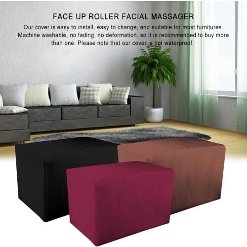 Elastic Pedal Cover Stretch Storage Ottoman Slipcover Rectangle Footstool Sofa Cover for Living Room