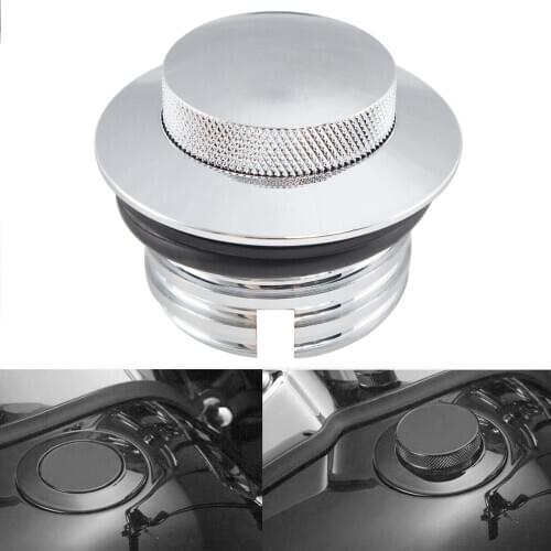 Motorcycle Chrome Fuel Tank Cap Thread Gas Fuel Cap Fit For Sportster 1200 48 XL1200X 883 Iron XL883N 1996-Up
