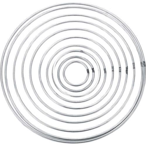 10pcs Wholesale Dream Catcher Circle Rings 35-200mm Silver Color Iron Blank Round Circle Connector Fit DIY DreamCatcher Findings