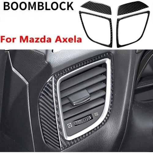 Car Air Outlet Cover Left Right Conditioning Frame Trim Carbon Fiber Accessories Auto For Mazda 3 Axela 2014 2015 2016 2017 2018