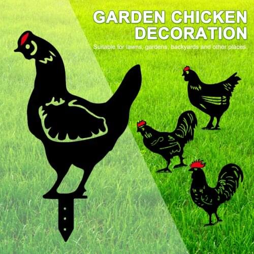 Chicken Yard Art Outdoor Garden Backyard Lawn Stakes Acrylic Hen Yard Decor Gift Support Wholesale And Dropshipping #W0
