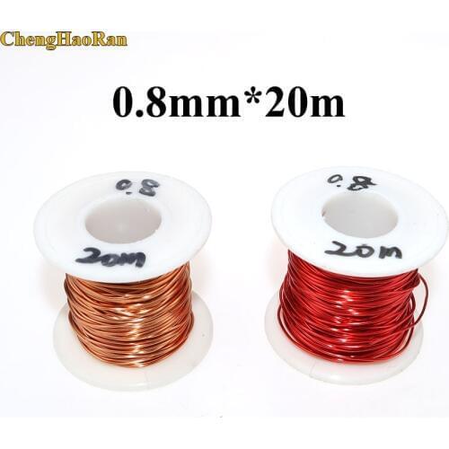 ChengHaoRan 0.8mm*20m Magnet Wire QA-1-155 0.8 mm Enameled Copper wire Magnetic Coil Winding