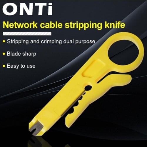 ONTi Mini Portable Wire Stripper Cutter Impact Punch Down Tool 110 Blade for Network Wire Cable