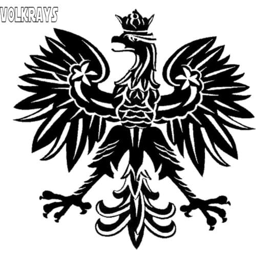 Volkrays Fashion Car Stickers Polish Eagle Poland Symbol Animal Pattern Car Styling Decal Decoration Accessories PVC,15cm*15cm