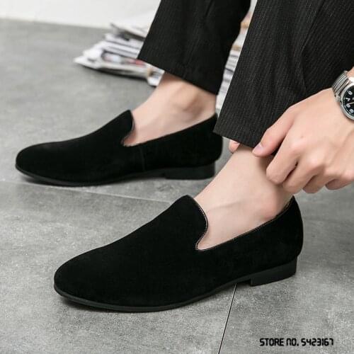 2021 Luxury Designer New Suede Black Green Brown Shoes For Men Casual Oxford Formal Dress Wedding Footwear Zapatillas Hombre