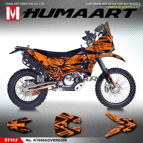 HUMAART Personalized Stickers Enduro Graphics Motorbike Decals Fit for 690 Adventure Rally Raid EVO2, Customizable