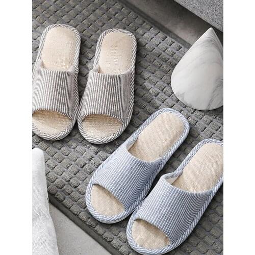 Summer autumn soft Women Home Shoes Men House Slippers Cotton Slides For Bedroom fashion casual Couple Indoor Shoes