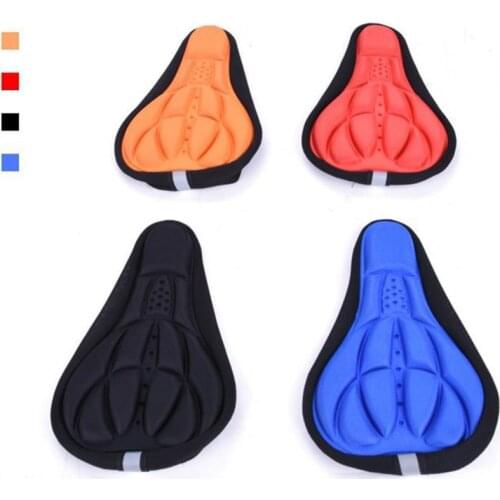 3D Reflective Bicycle Cushion Cover Silicone Protective Bicycle Saddle Cover Air Permeable Bicycle Saddle Cover Bike Accessories