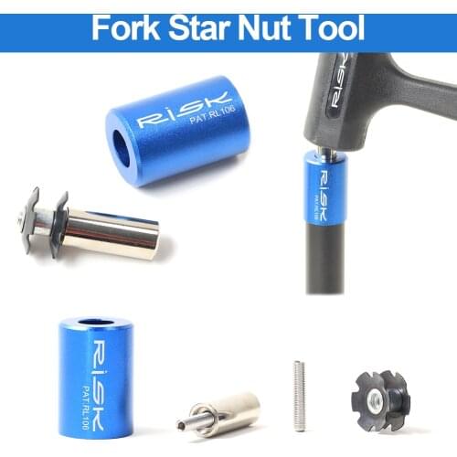 Bike Bicycle Fork Installer Headset Driver Tool Star Nuts Sun Flower Driving Repair Tools Nut Setting Kit with Spare Screws