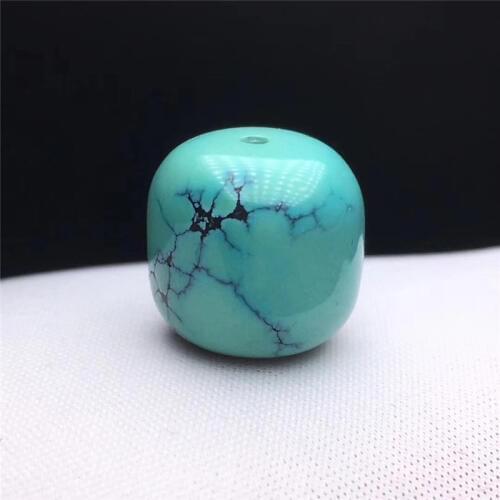 High Level Blue Turquoise Water Grass Pattern Drum Beads 3.3g for Fine Jewelry Making High Quality Loosing Beads