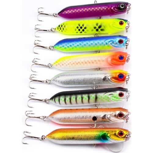 1pc Floating Trolling Popper Ocean Fishing Bait 18g/95mm Treble Hook Japan Wobbler Artificial Fast Boat Sea Fishing Lure Tackle