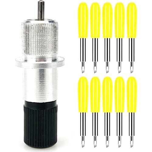 10pc 30 Degree High Quality Plotter Blades Vinyl Cutter Knife for Roland Cutting Plotter Engraving Machine + 1pc Blade Holder