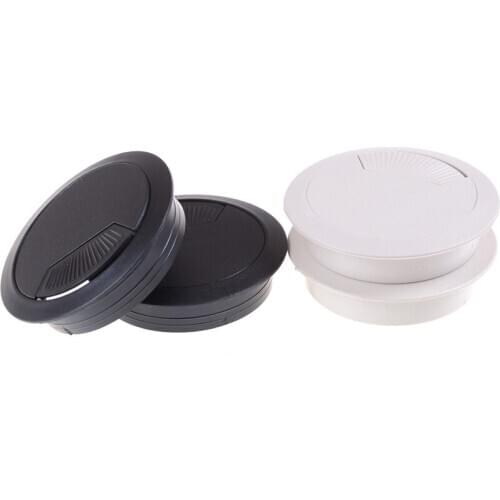 2PCS/set Best Promotion 60mm Computer Desk Grommet Table Cable Outlet Port Surface Wire Hole Cover Durable